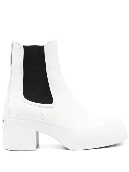  Marni 70mm Leather Chelsea Boots - White 