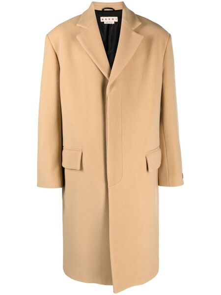 Marni Notched-lapels Single-breasted Coat - Neutrals 