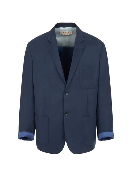  Marni Patch Pocket Two-button Blazer - Blue 