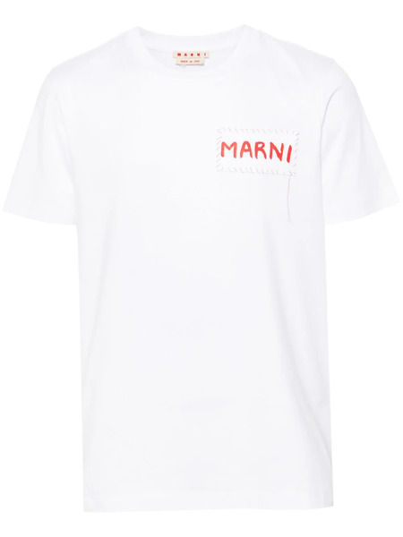  Marni Marni-patch T-shirt - White 