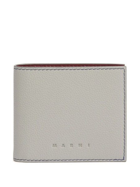  Marni Pebbled-stitch Leather Wallet - Grey 