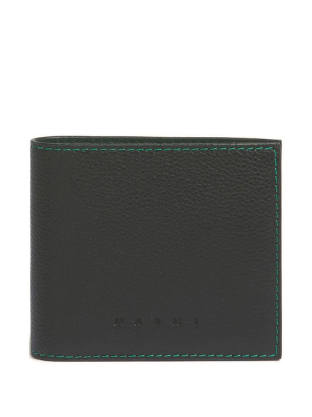  Marni Pebbled-stitched Leather Wallet - Black 