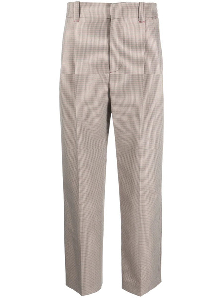  Marni Pleated Cropped Trousers - Neutrals 