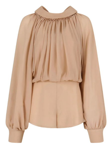  Marni Puff-sleeve Gathered Jumpsuit - Neutrals 