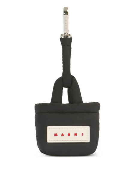  Marni Puffed Stitching Keyring - Black 