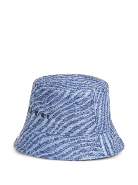  Marni Raffia-effect Bucket Hat - Blue 