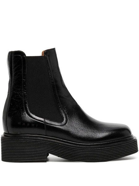  Marni Ridged-sole Chelsea Boots - Black 