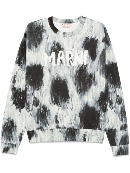  Marni Scribble-logo Sweatshirt - Grey 