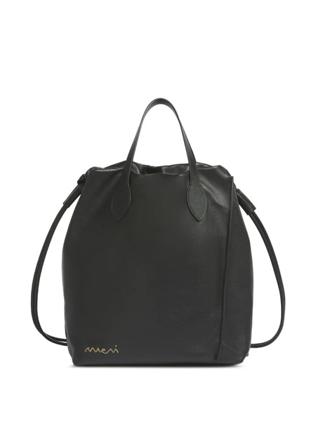  Marni Scrunched Leather Backpack - Black 