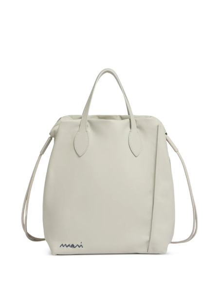  Marni Scrunchie Leather Backpack - Grey 