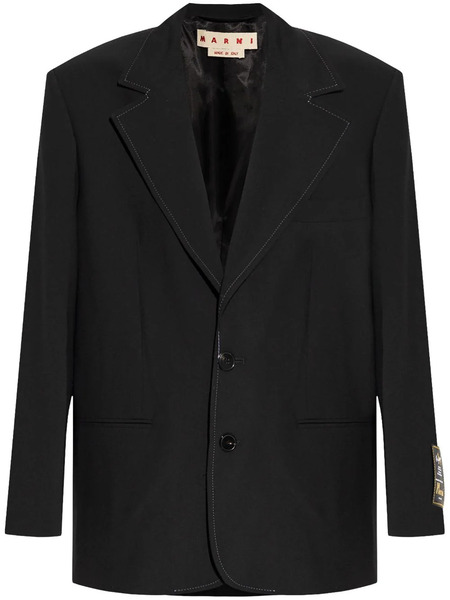  Marni Single-breasted Blazer - Black 