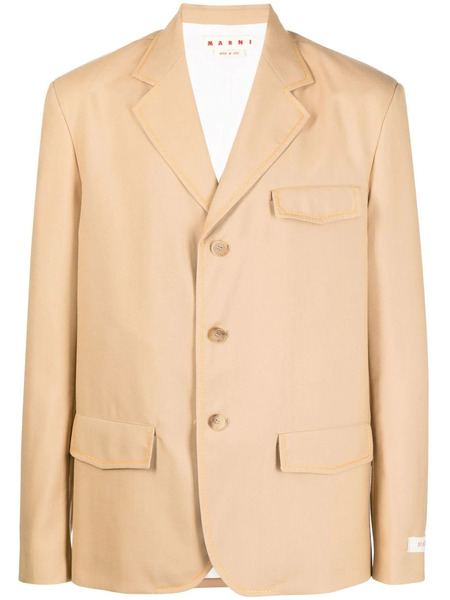  Marni Single-breasted Blazer - Brown 