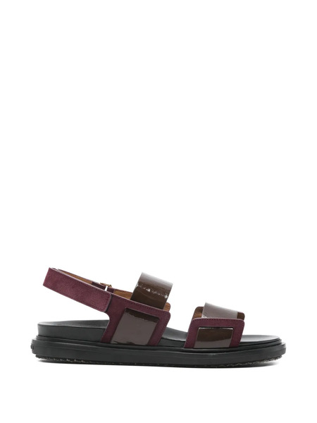  Marni Strap Leather Sandals - Brown 