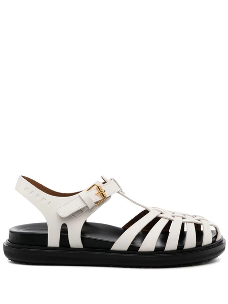  Marni Strappy Flat Sandals - White 