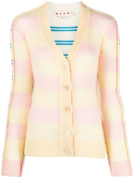  Marni Stripe-pattern Cardigan - Yellow 