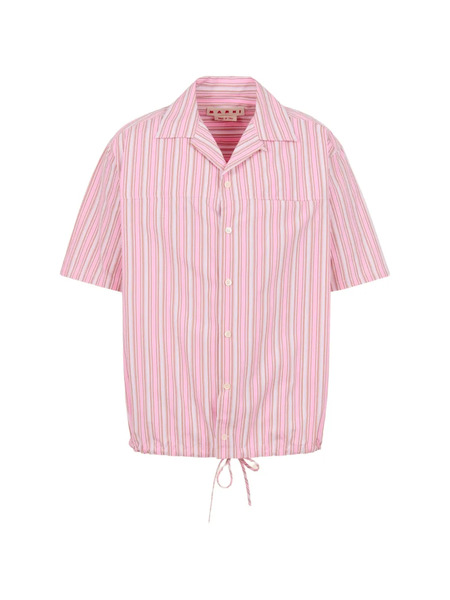  Marni Striped Drawstring Shirt - Pink 