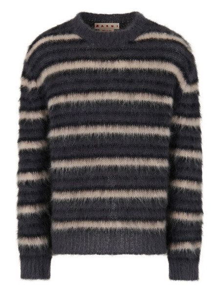  Marni Striped Fluffy Sweater - Rgn77 Antique Silver 