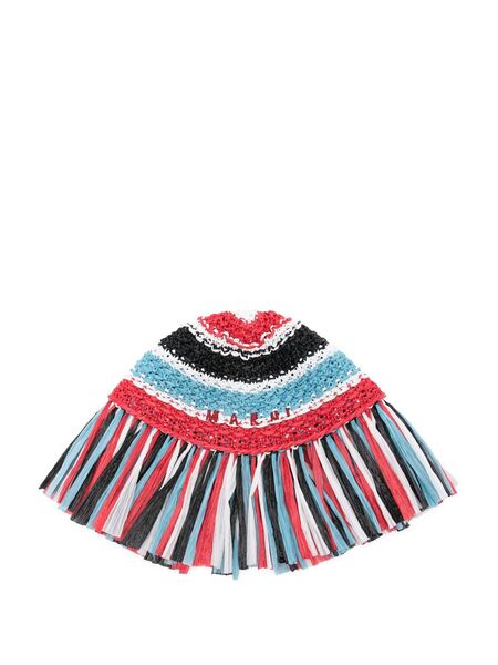  Marni Striped Hat - Red 