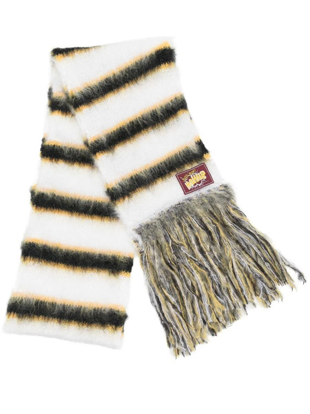  Marni Striped Pattern Scarf - White 