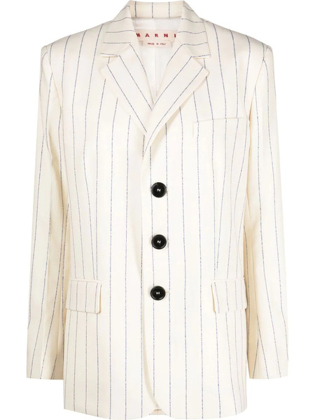  Marni Striped Virgin-wool Blazer - Neutrals 