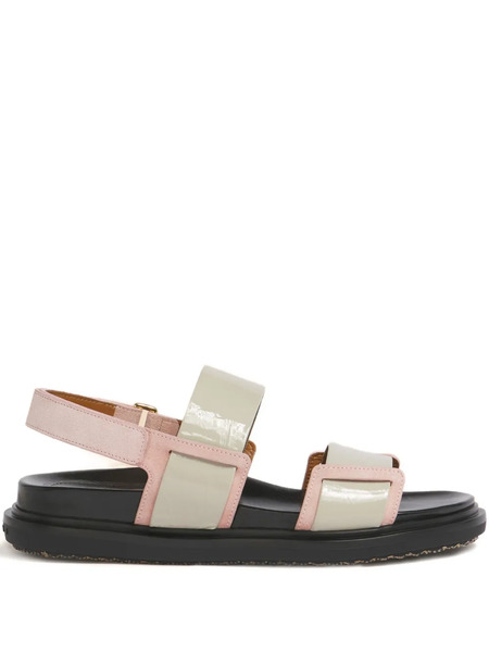  Marni Suede Strap Sandals - Neutrals 