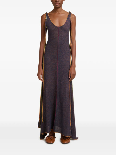  Marni Tie-strap Knitted Maxi Dress - Blue 