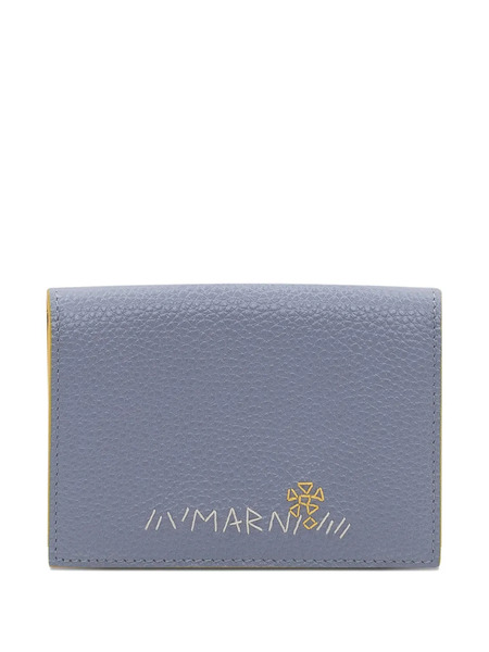  Marni Trifold Leather Wallet - Blue 