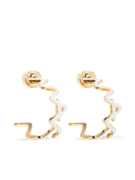 Marni Zigzag-hoop Earrings - Gold 