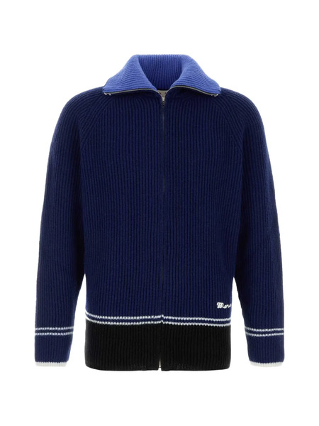  Marni Zip Wool Blend Cardigan - Blue 