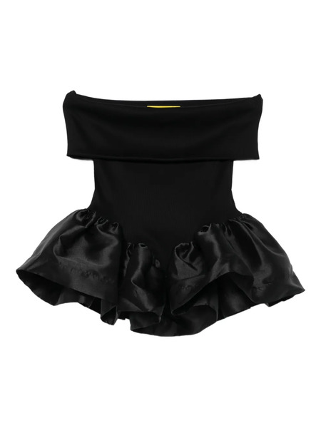  Marques'almeida Off-shoulder Peplum Top - Black 
