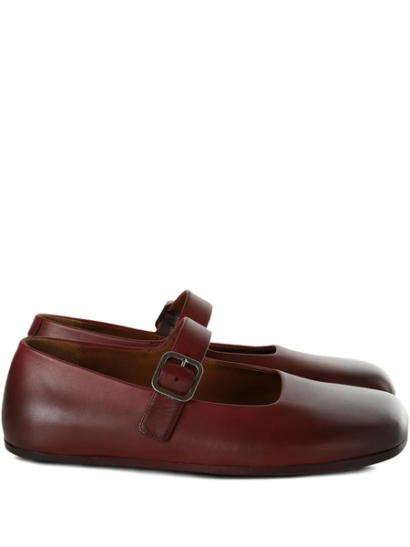  Marsèll Buckle-strap Leather Loafers - Red 
