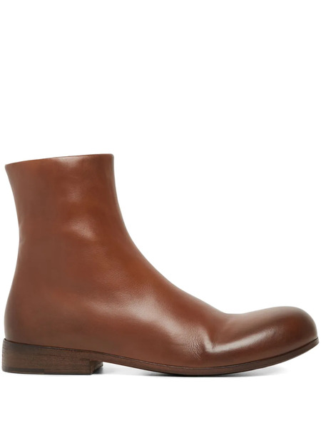  Marsèll Capozucca Round-toe Leather Ankle Boots - Brown 