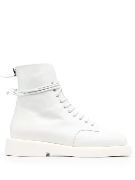  Marsèll Gommello Leather Combat Boots - White 