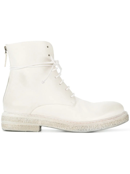 Marsèll Parrucca Leather Combat Boots - White 