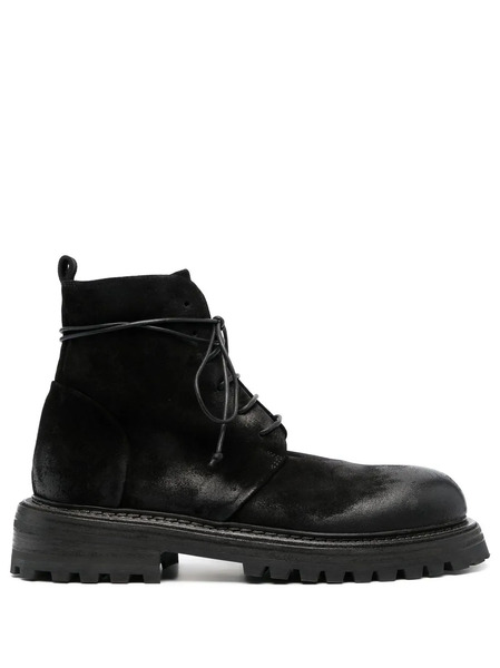  Marsèll Suede Lace-up Ankle Boots - Black 