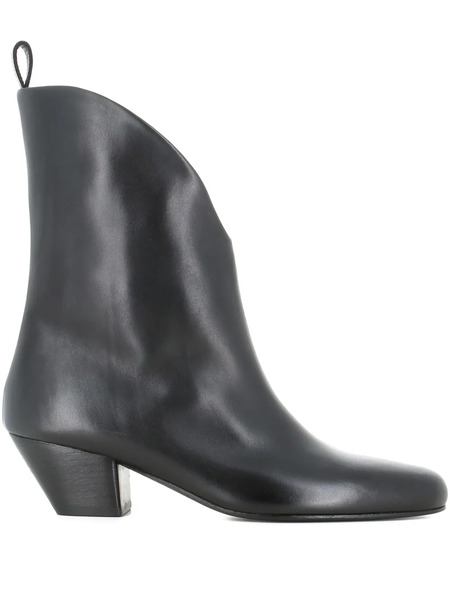  Marsèll V-cut Leather Boots - Black 