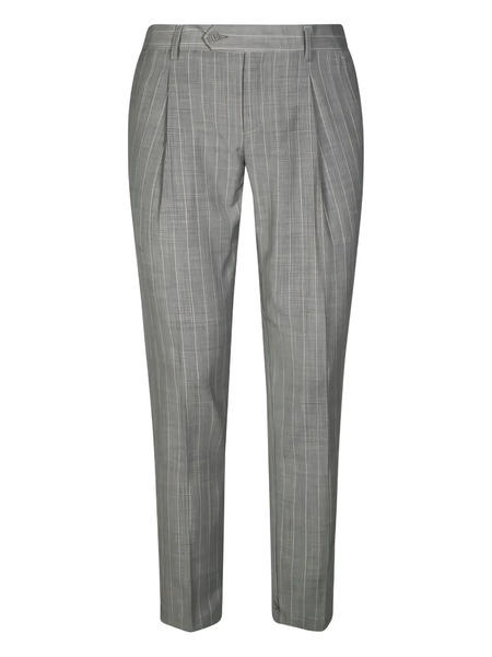  Marsem Pinstripe Pleated Trousers - Grey 