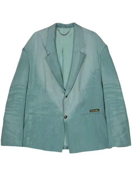  Martine Rose Bleached-effect Poplin Blazer - Green 