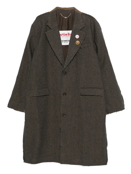  Martine Rose Check-pattern Coat - Brown 