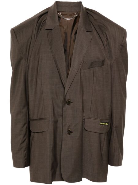  Martine Rose Logo-patch Blazer - Brown 