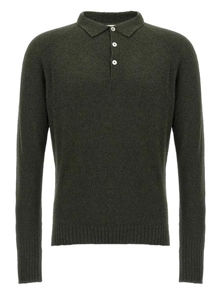  Ma'ry'ya Button-placket Polo Shirt - Green 