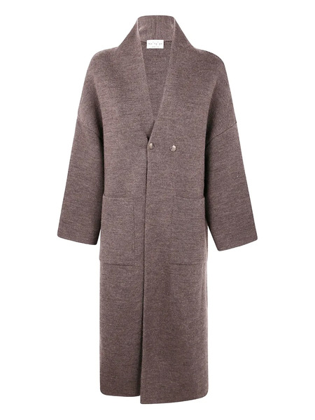  Ma'ry'ya Double-breasted Pocket Coat - Brown 