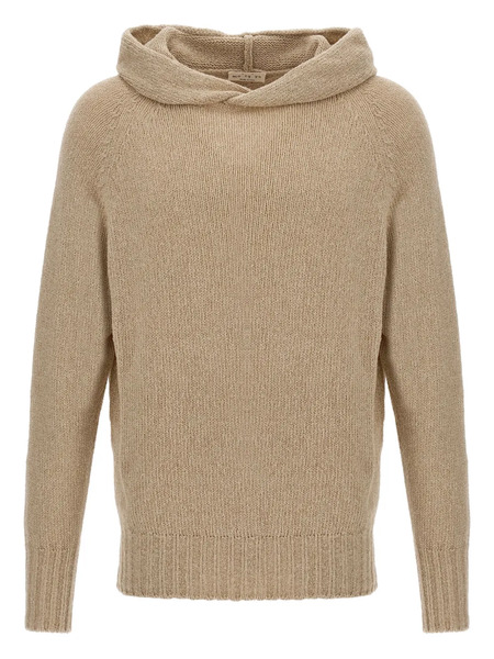  Ma'ry'ya Hooded Side-split Sweater - Neutrals 