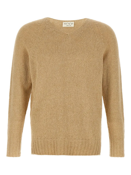  Ma'ry'ya V-neck Bouclé Sweater - Neutrals 