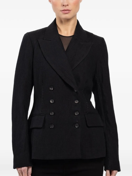  Masnada Button Double-breasted Jacket - Black 