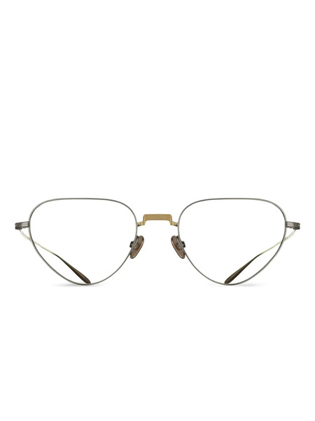  Massada Geometric-frame Glasses - Gold 
