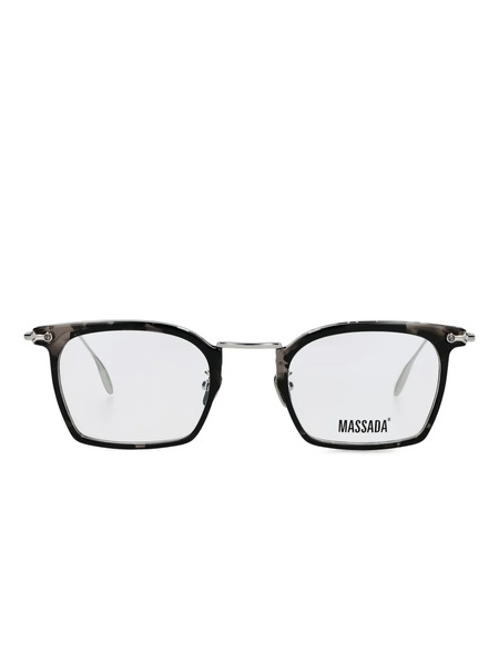  Massada 1939 Marble-effect Rectangle Glasses - Black 
