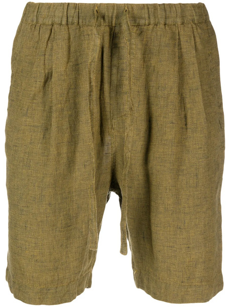  Massimo Alba Drawstring Linen Shorts - Green 