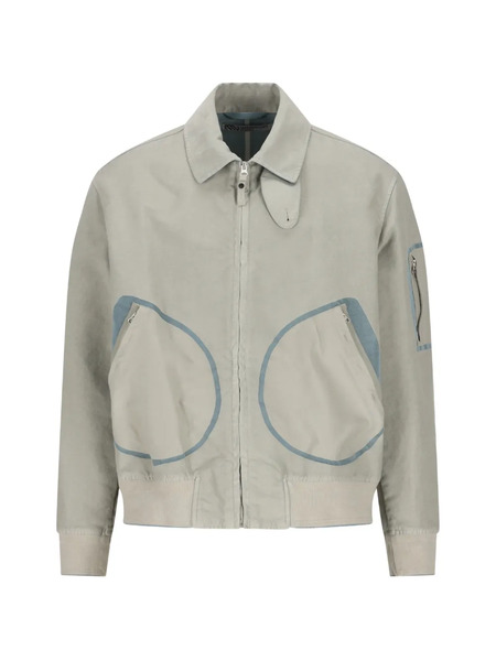  Massimo Osti Studio Polo Collar Bomber Jacket - Neutrals 