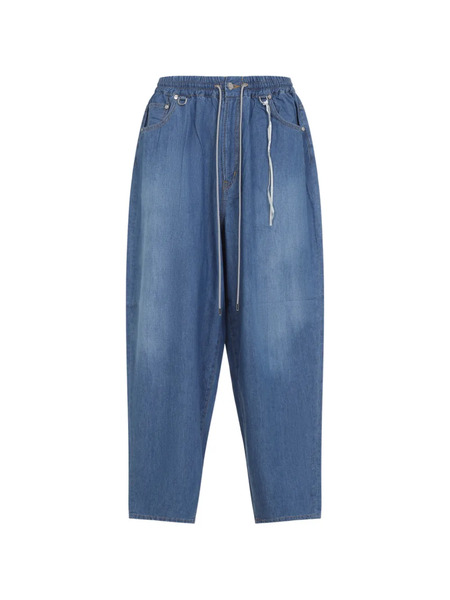  Mastermind Japan Drawstring Skull-appliqué Jeans - Blue 